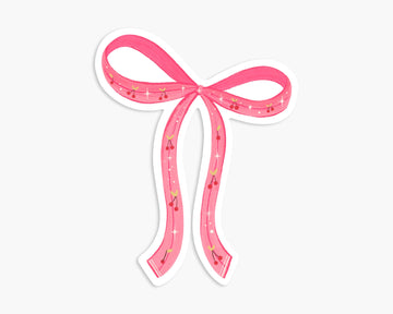 Cherry Bow - Vinyl Sticker