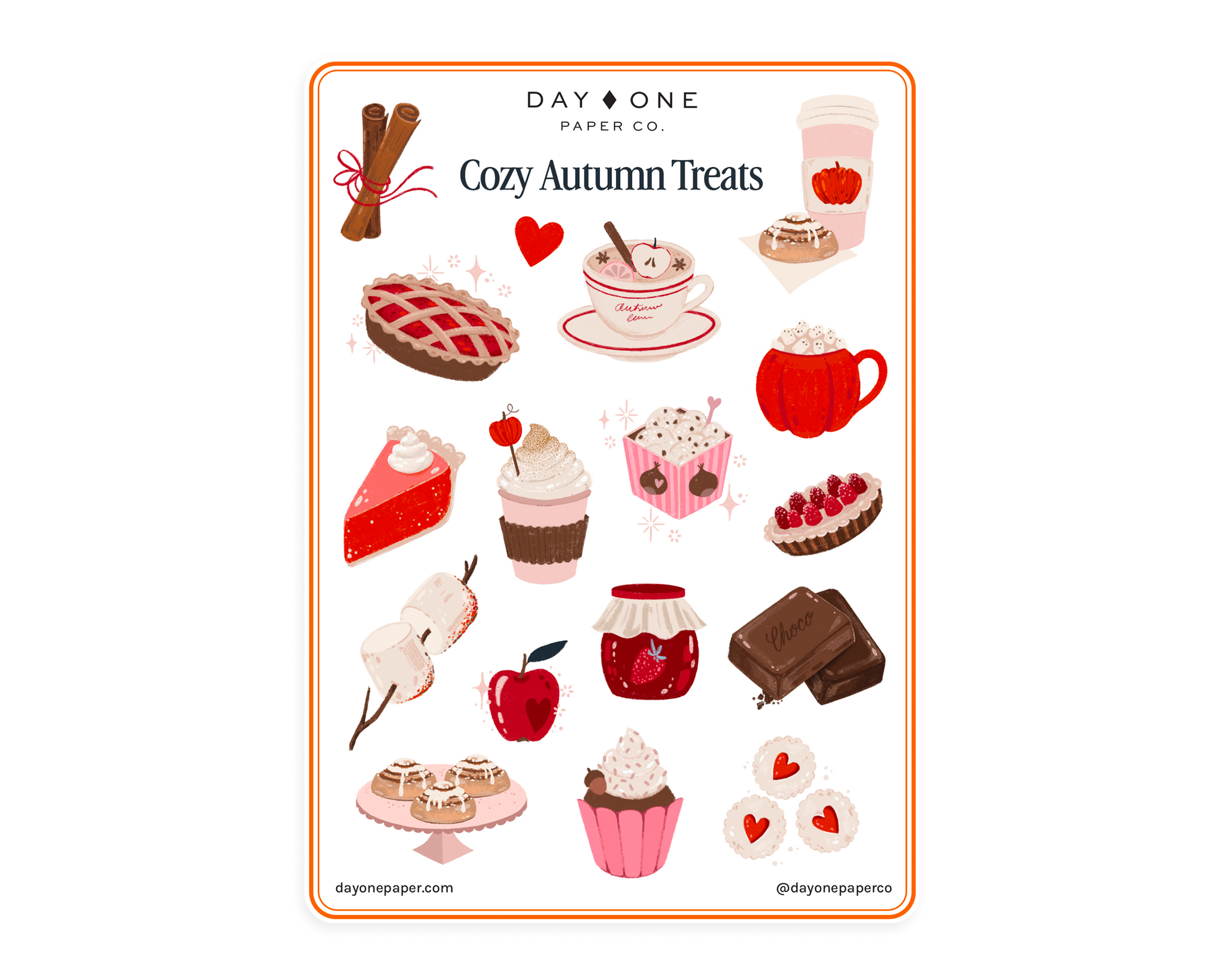 Cozy Autumn Treats - Sticker Sheet